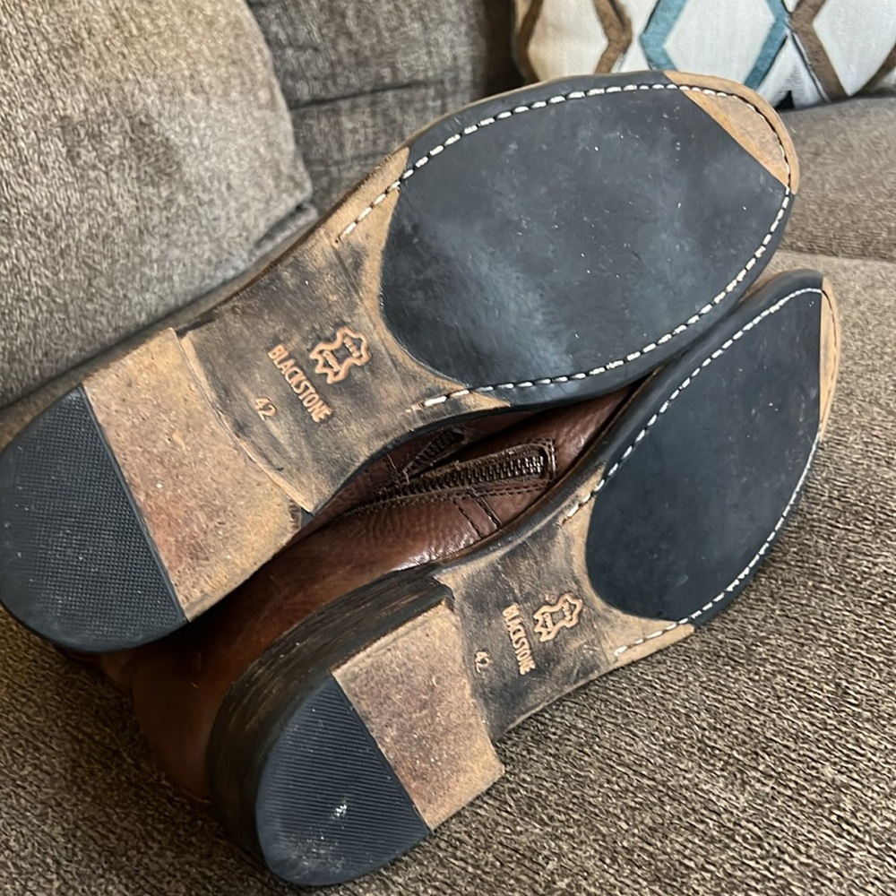Blackstone Leather Side Zip Brown‎ Ankle Boots Size EU42 US 10.5 EUC 
 42 - Picture 7 of 15